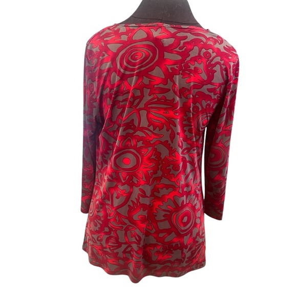 Clara Sun Woo Red Floral Blouse - Picture 3 of 9